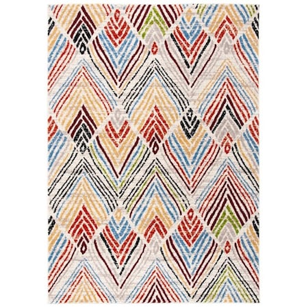 Safavieh 3 x 5 ft. Amsterdam 110B Power Loomed Rectangle Area Rug Ivory & Red AMS110B-3